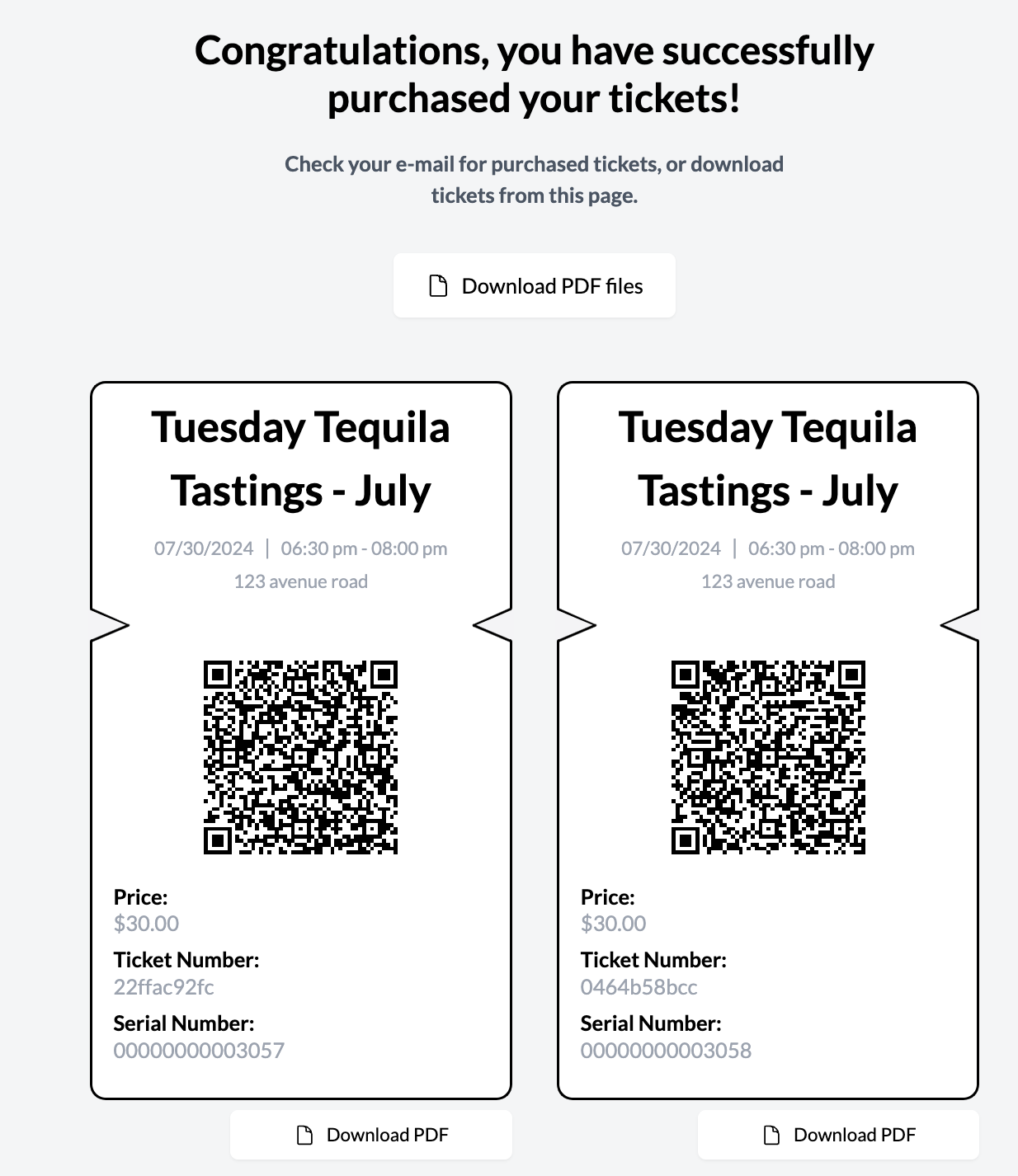 Selling Event Tickets on Your site